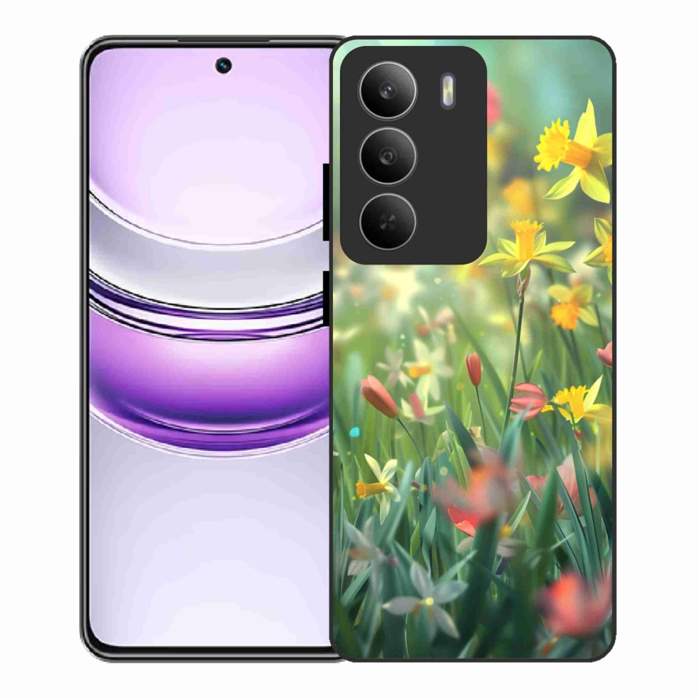 Gél borító mmCase a Realme 14x 5G készülékhez - tavaszi virágok