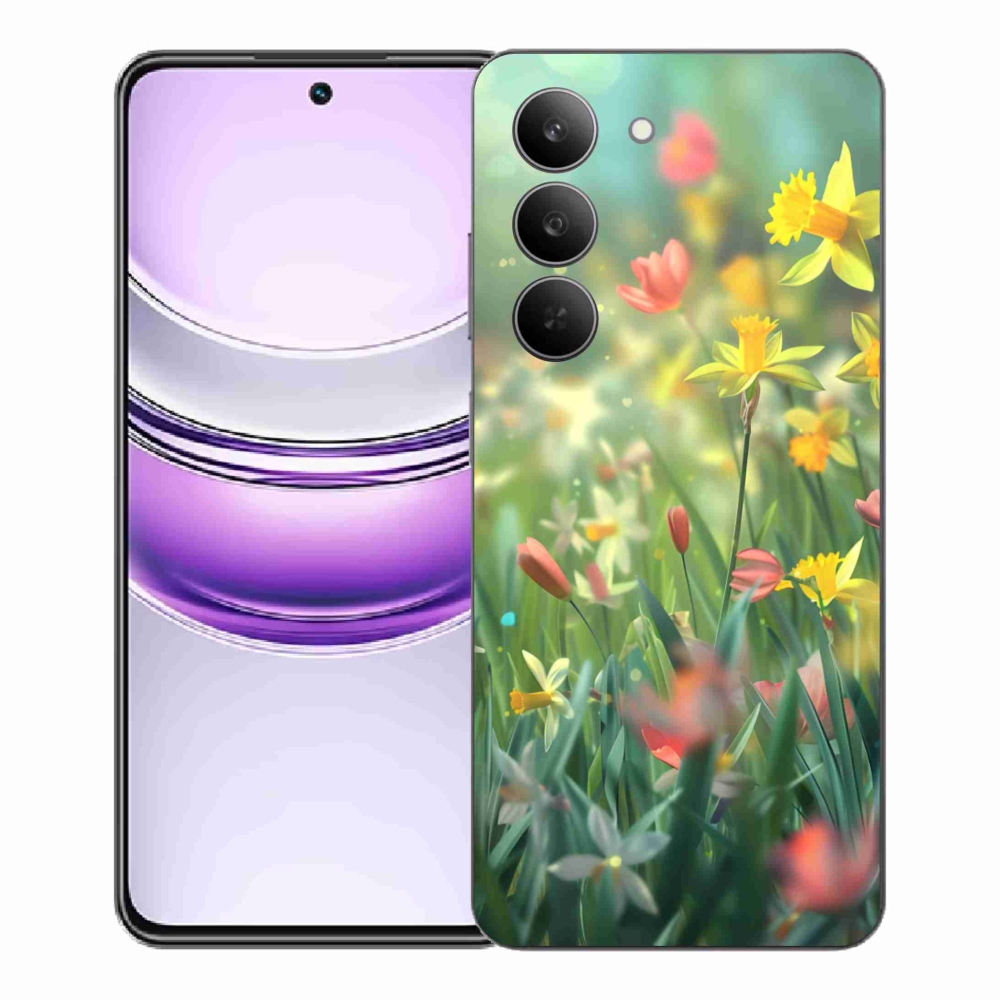 Gél borító mmCase a Realme 14x 5G készülékhez - tavaszi virágok