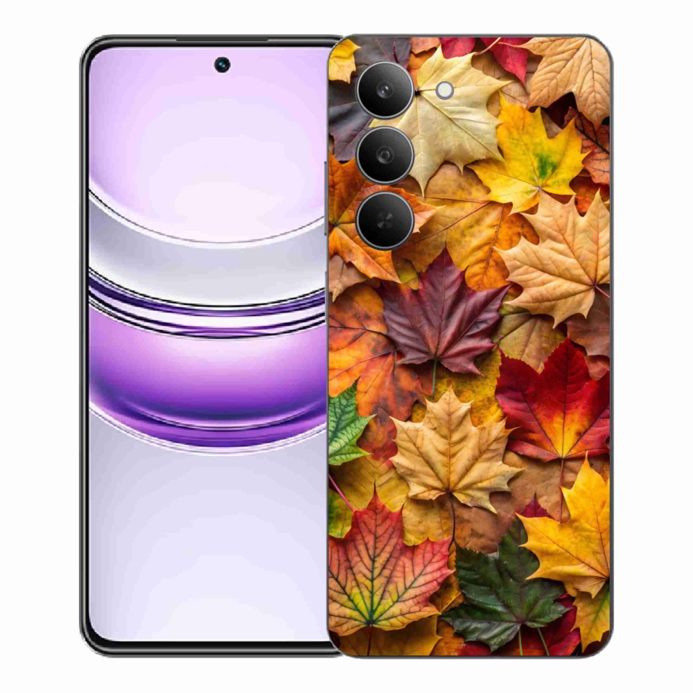 Zselés borítás mmCase a Realme 14x 5G készülékhez - juharlevelek 2