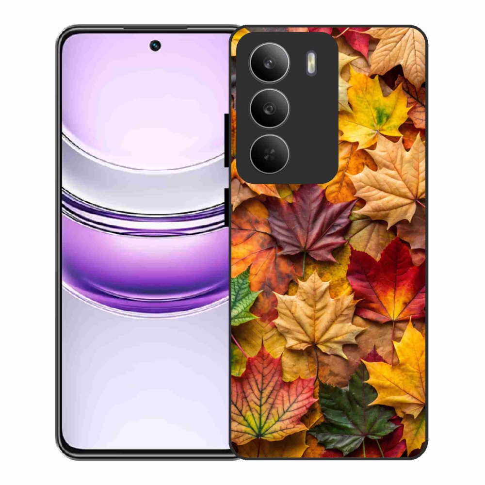 Zselés borítás mmCase a Realme 14x 5G készülékhez - juharlevelek 2