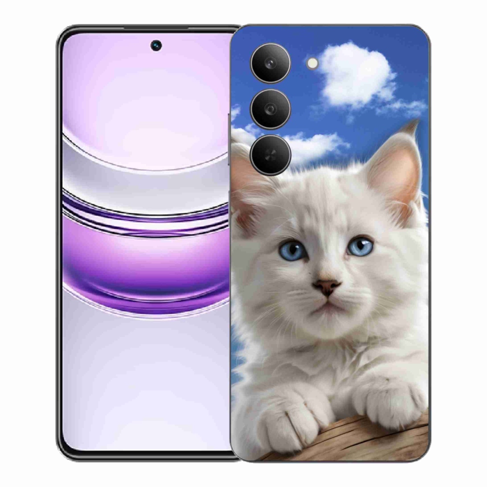 mmCase gél tok a Realme 14x 5G-hez – cica és felhők