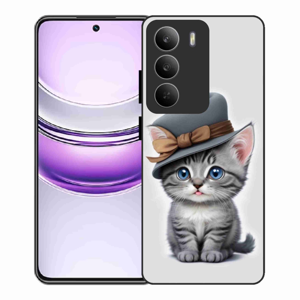 Gél borítás mmCase a Realme 14x 5G készülékhez - cica sapkával