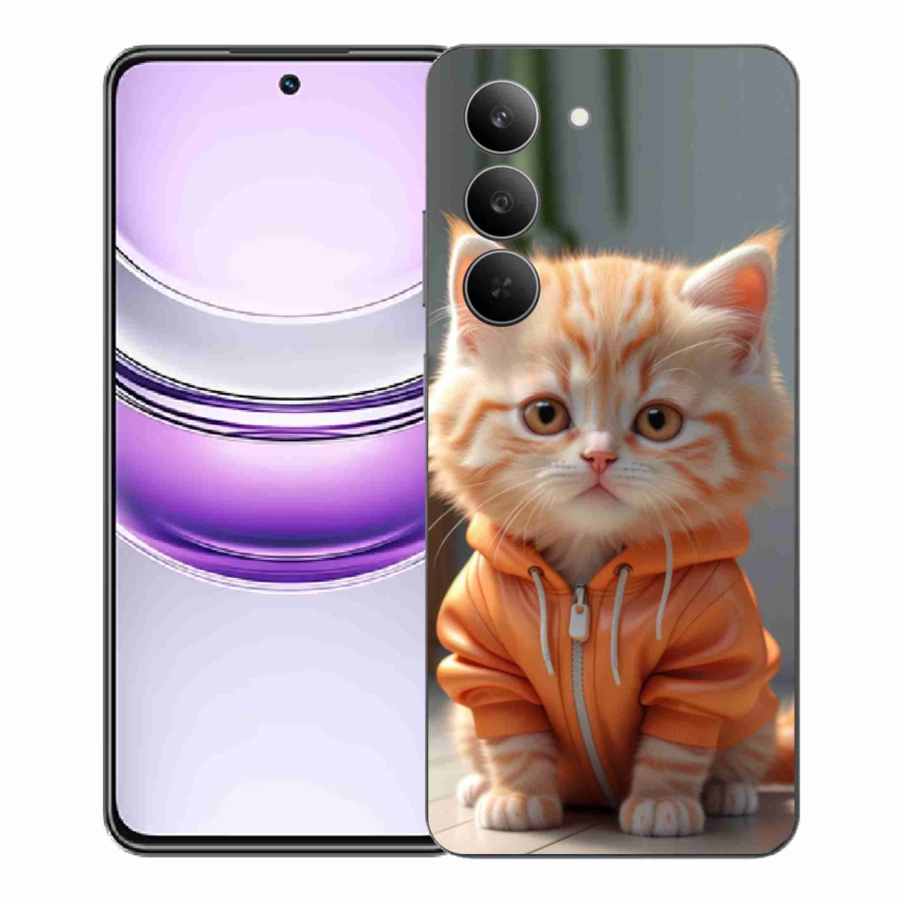 Gél borítás mmCase a Realme 14x 5G-hez - cica melegítőben