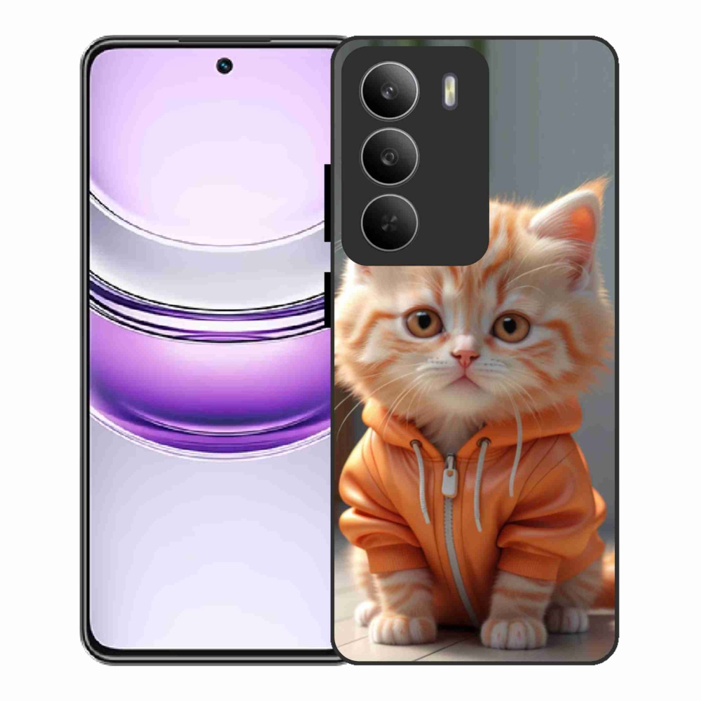 Gél borítás mmCase a Realme 14x 5G-hez - cica melegítőben