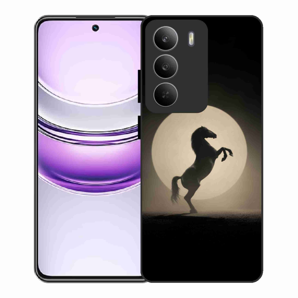 Zselés borítás mmCase a Realme 14x 5G készülékhez - ló sziluettben