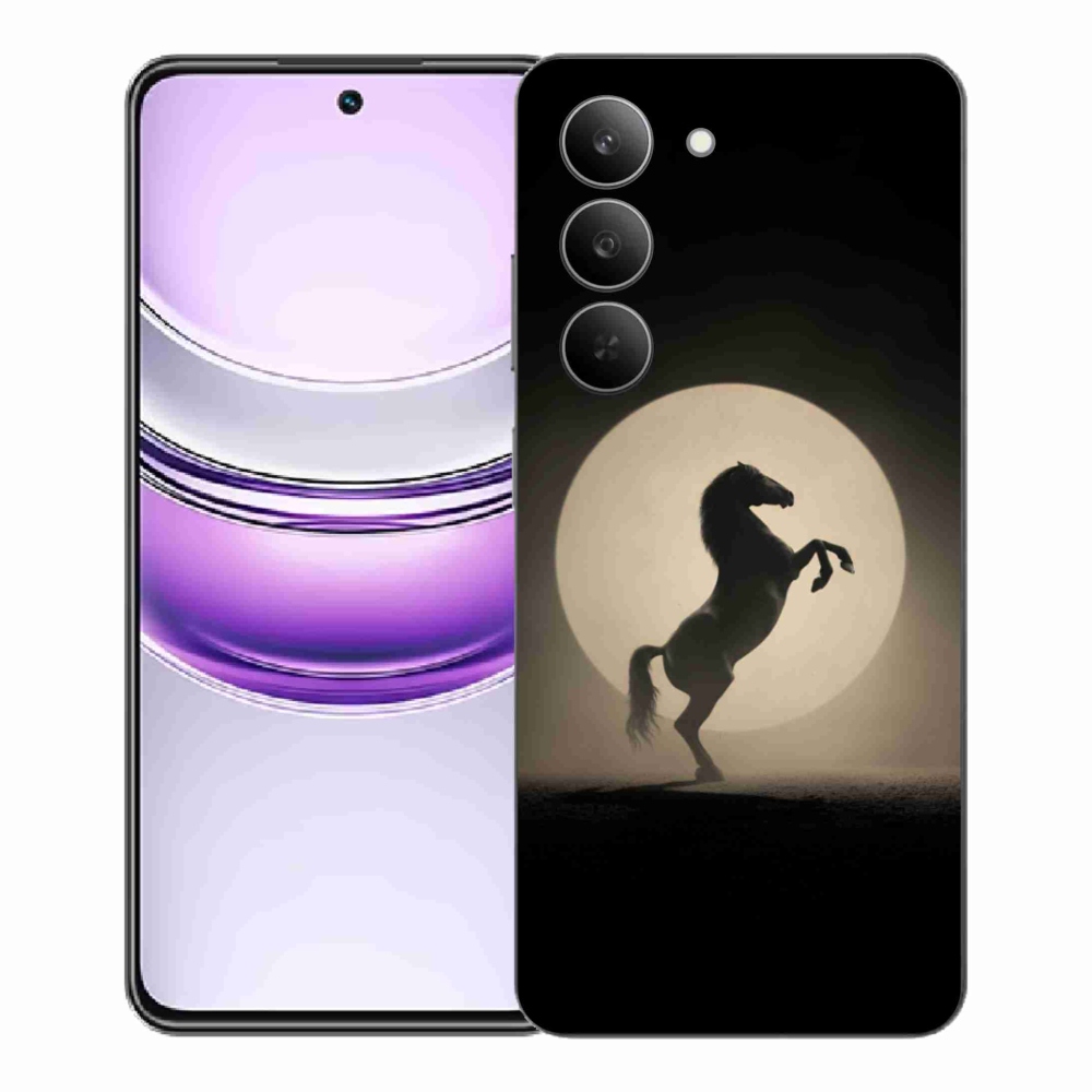 Zselés borítás mmCase a Realme 14x 5G készülékhez - ló sziluettben