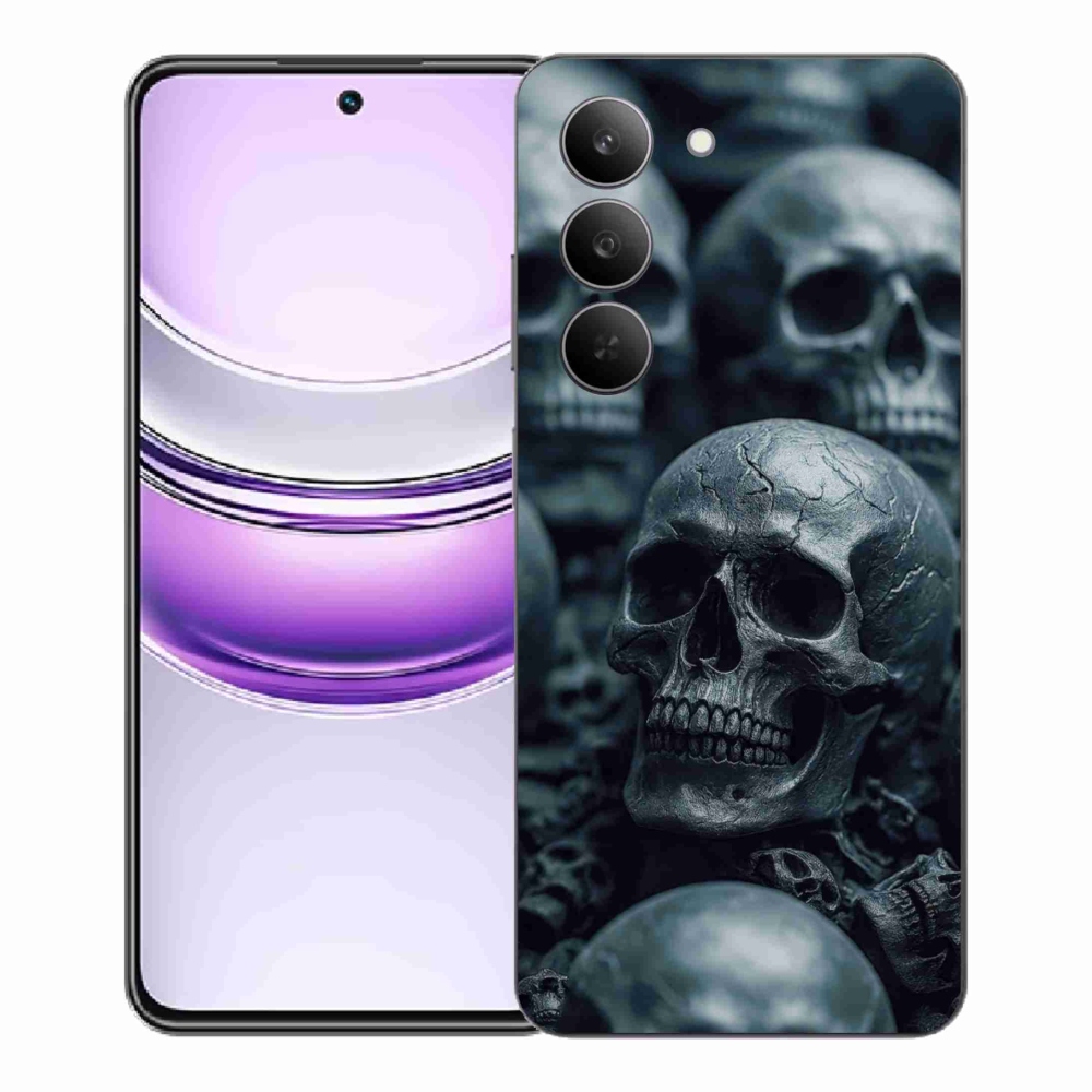 Zselés borítás mmCase a Realme 14x 5G készülékhez - koponya 2