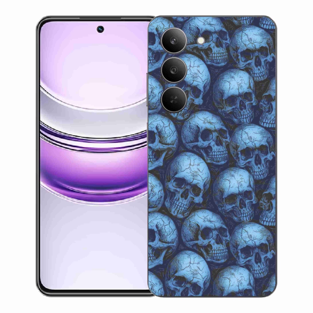 Zselés borítás mmCase a Realme 14x 5G készülékhez - koponyák