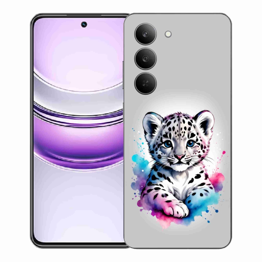 Gél borítás mmCase a Realme 14x 5G készülékhez - leopárd kölyök