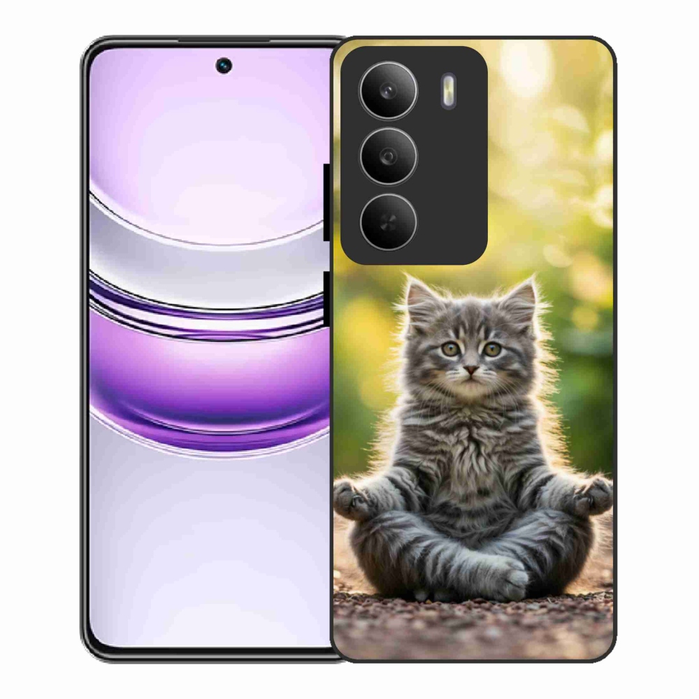 Gél borító mmCase a Realme 14x 5G készülékhez - meditáló cica