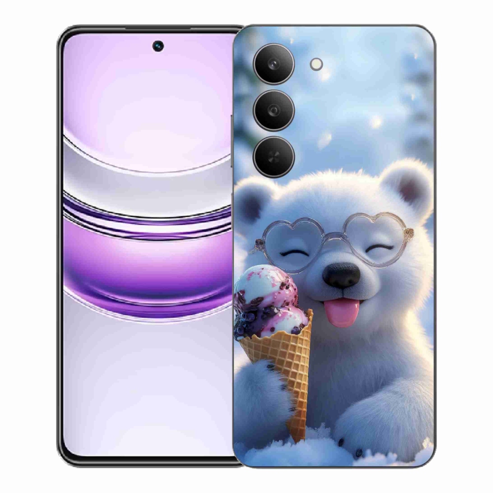 mmCase gél tok a Realme 14x 5G-hez – mackó fagylalttal