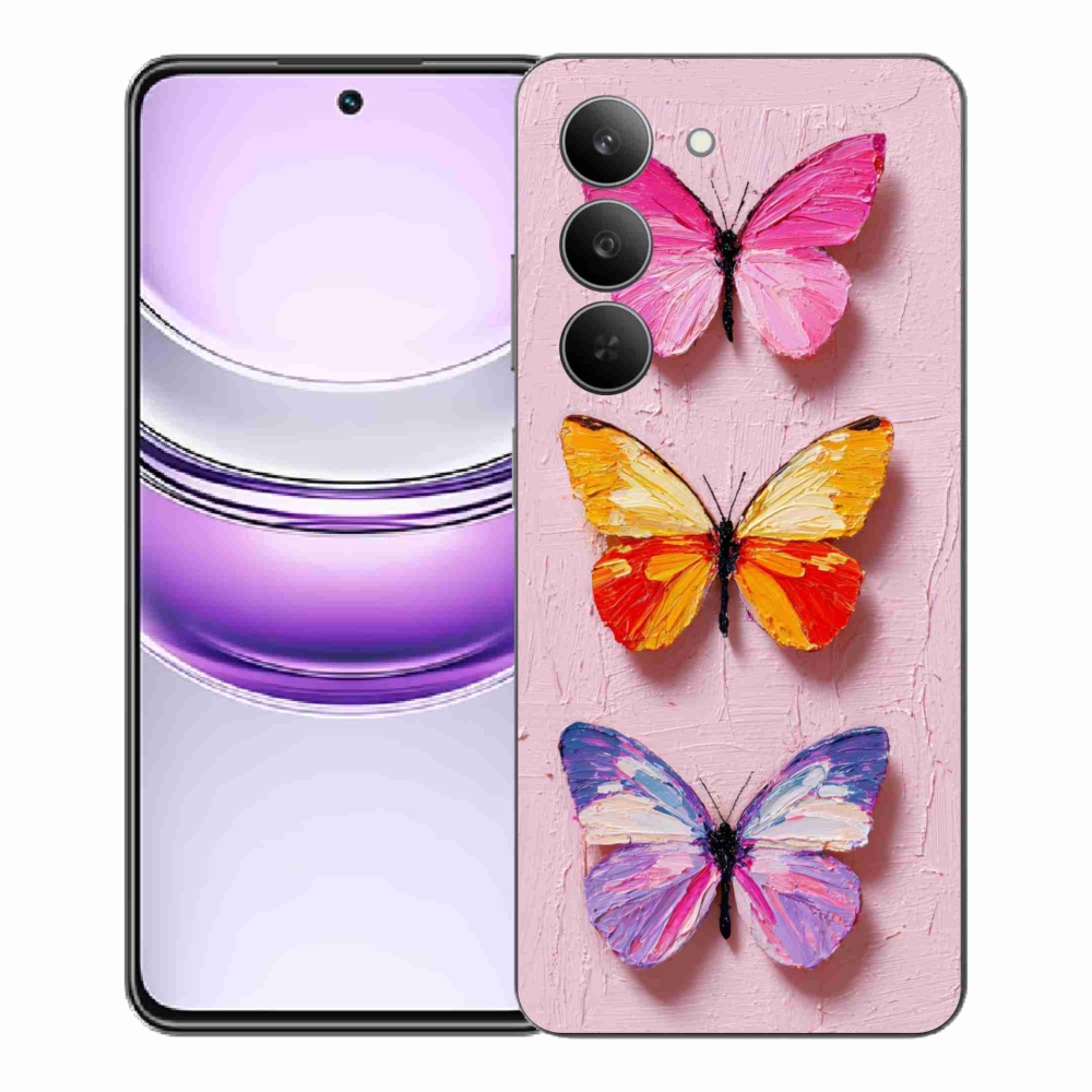 Gél borító mmCase a Realme 14x 5G-hez - pillangó szentháromság