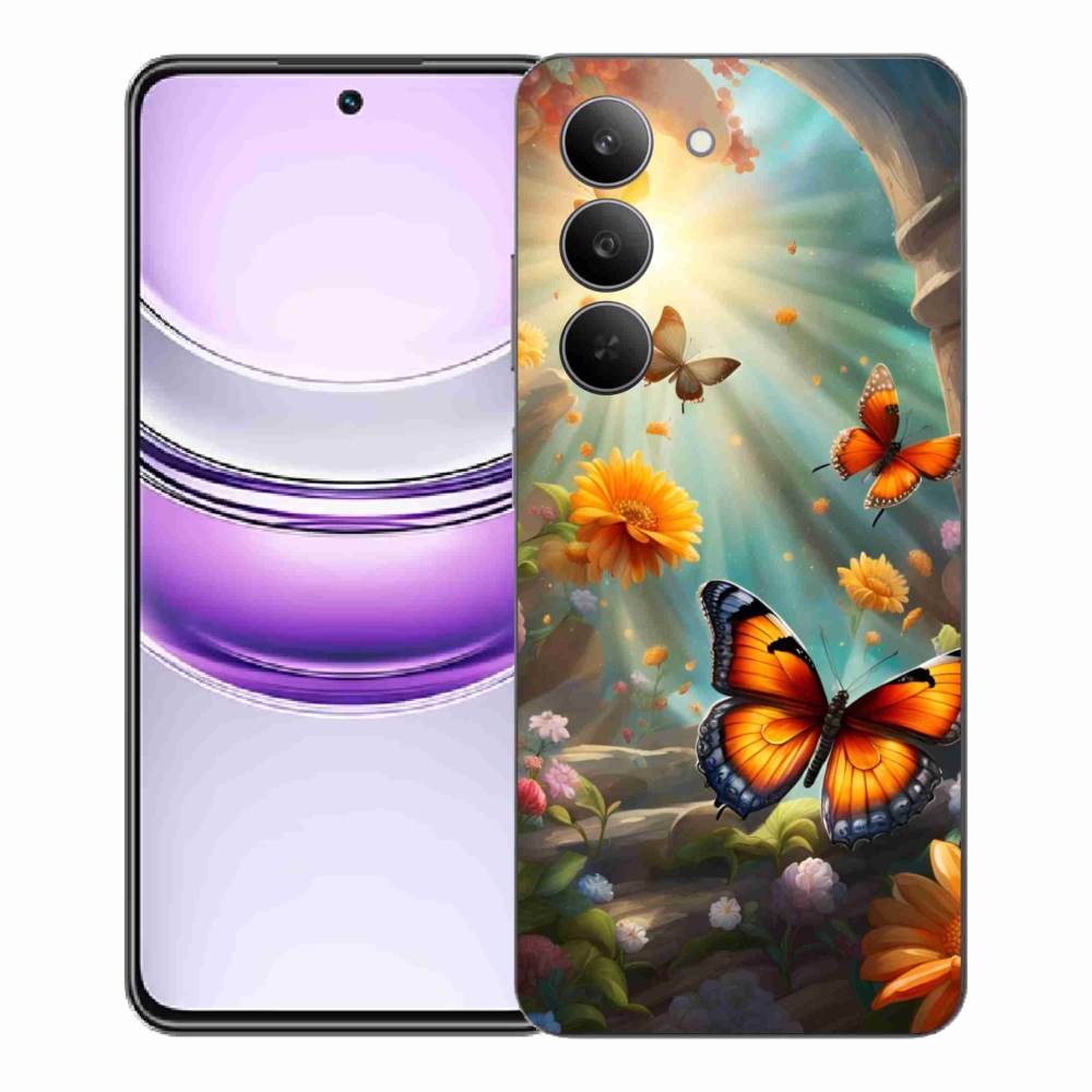 Gél borítás mmCase a Realme 14x 5G készülékhez - pillangókert 2