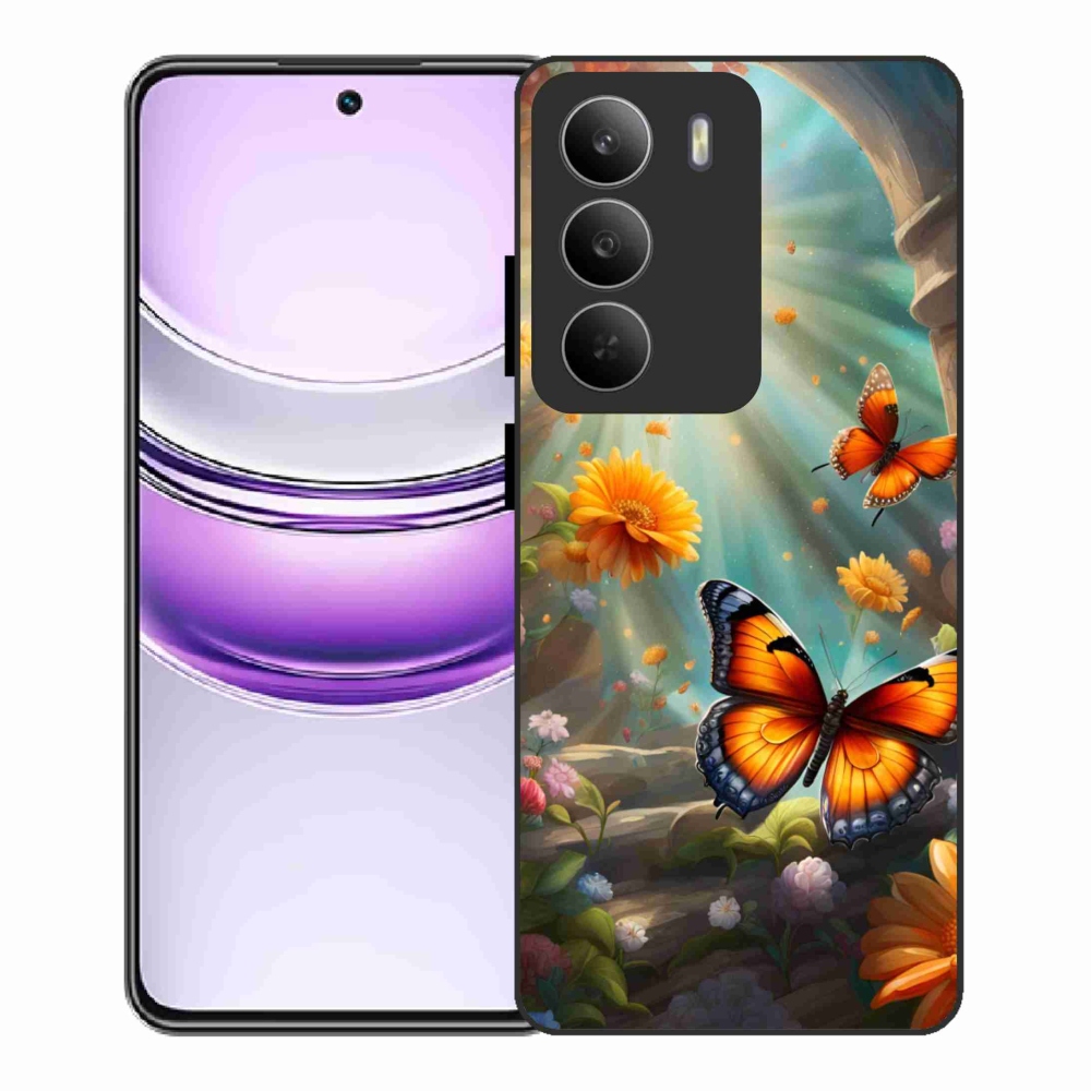 Gél borítás mmCase a Realme 14x 5G készülékhez - pillangókert 2