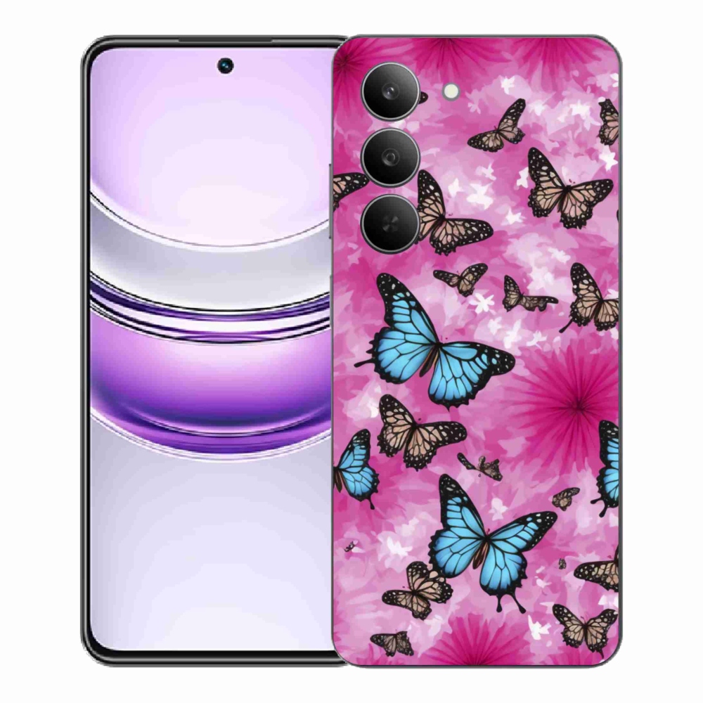 Gél borítás mmCase a Realme 14x 5G készülékhez - pillangókert