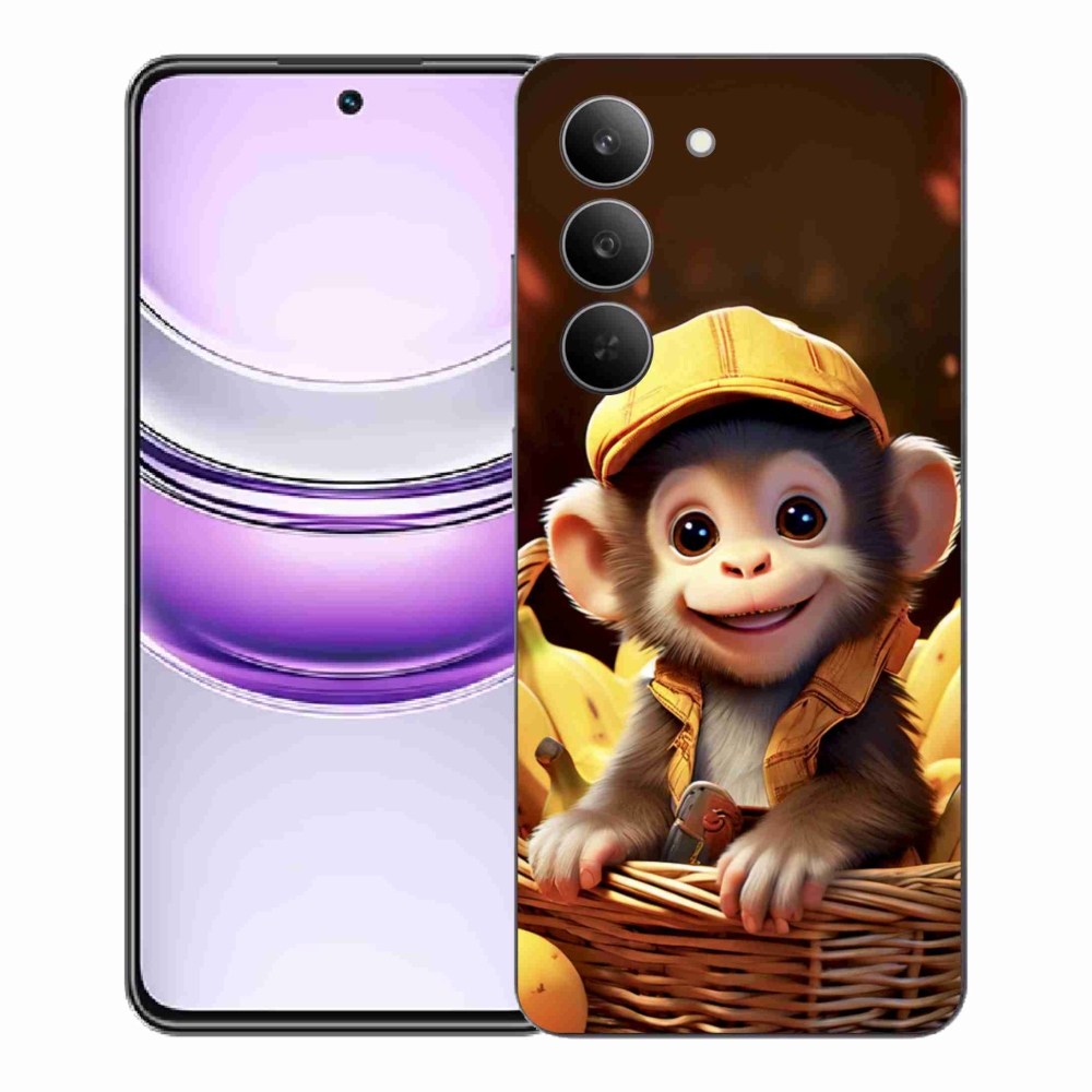 mmCase gél tok a Realme 14x 5G-hez – majom a kosárban