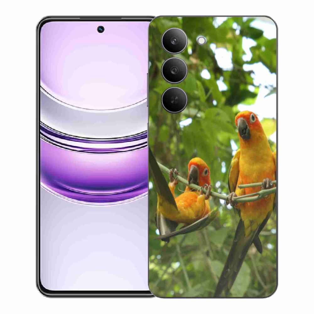 Gél borítás mmCase a Realme 14x 5G-hez - papagájok aratingy
