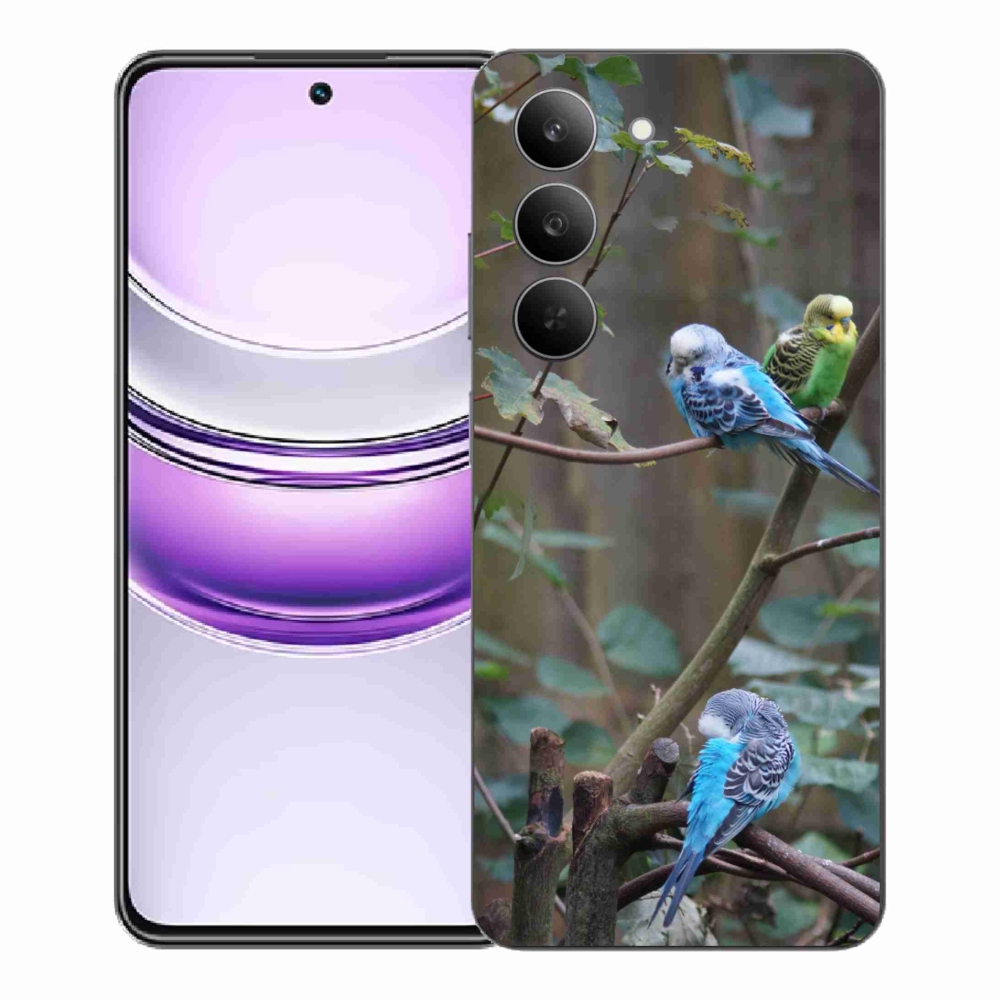 mmCase gél tok a Realme 14x 5G-hez – papagájok egy ágon