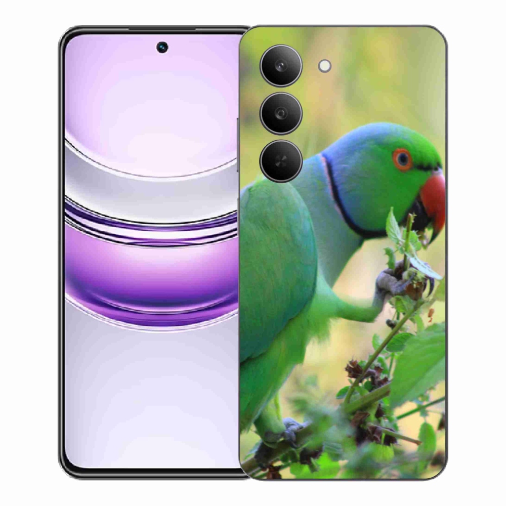 Zselés borítás mmCase a Realme 14x 5G készülékhez - papagáj alexandr