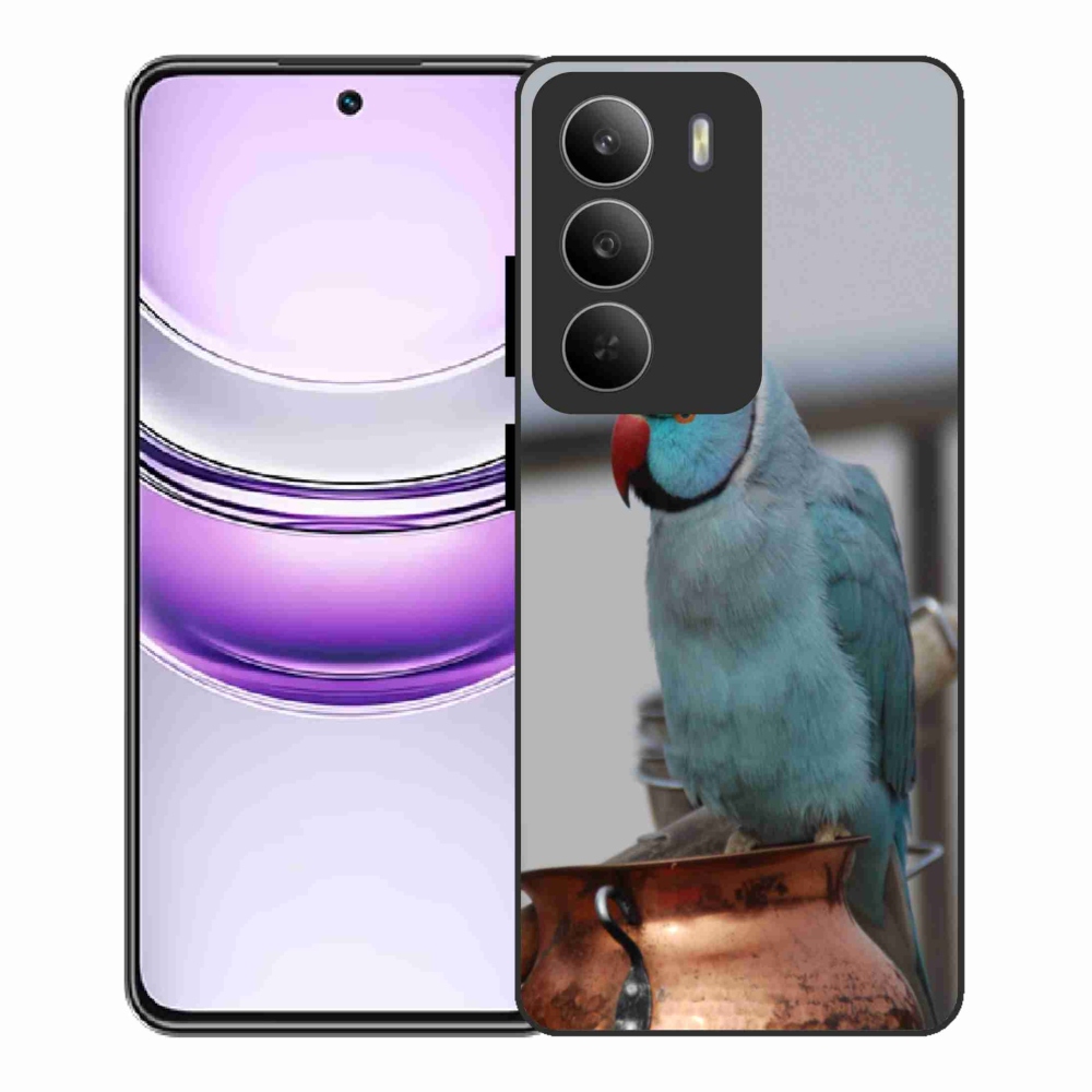 Zselés borítás mmCase a Realme 14x 5G készülékhez - papagáj alexander kék