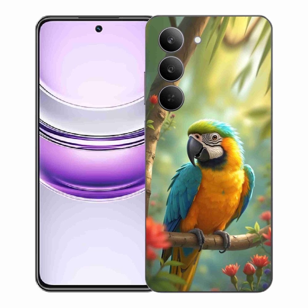 mmCase géltok a Realme 14x 5G-hez – kék-sárga ara papagáj