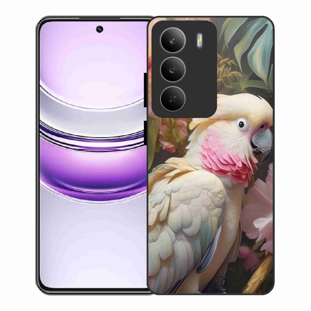 Gél borítás mmCase a Realme 14x 5G készülékhez - papagáj kakadu rózsaszín 2