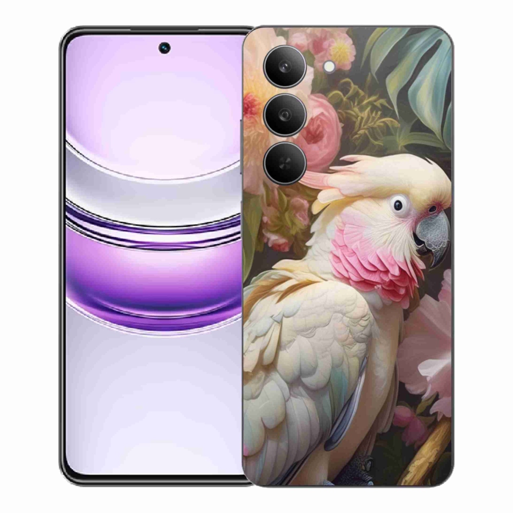Gél borítás mmCase a Realme 14x 5G készülékhez - papagáj kakadu rózsaszín 2