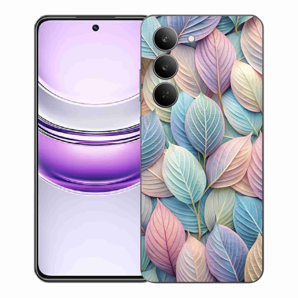 Zselés borító mmCase a Realme 14x 5G készülékhez - pasztell levelek