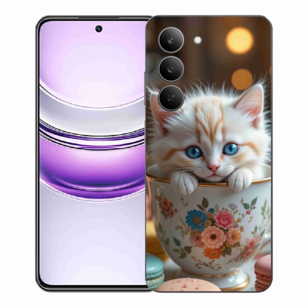 Gél borító mmCase a Realme 14x 5G készülékhez - aranyos cica 6