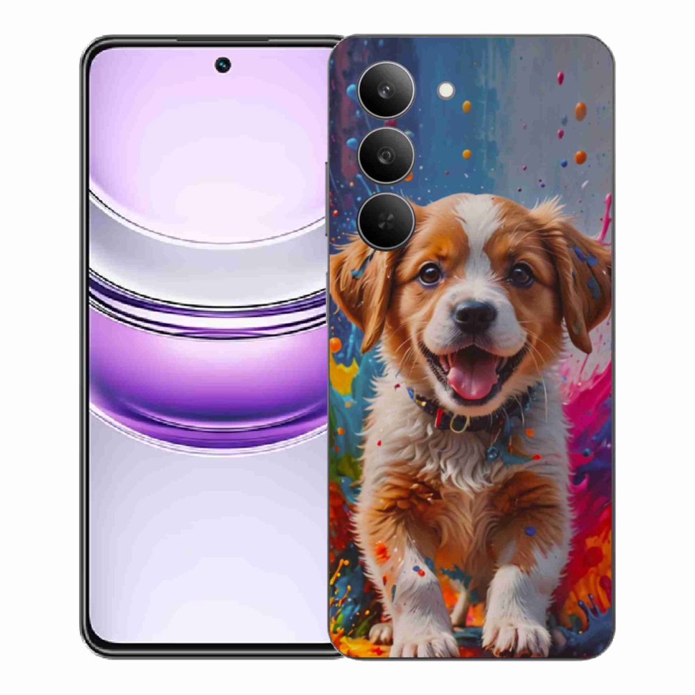 Gél borítás mmCase a Realme 14x 5G-hez - aranyos kiskutya 3