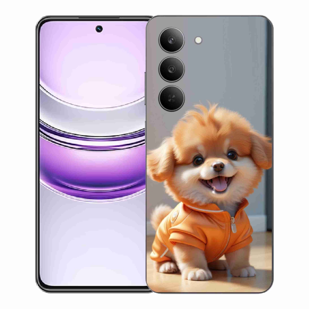 mmCase gél tok a Realme 14x 5G-hez – aranyos pomerániai pulóverben