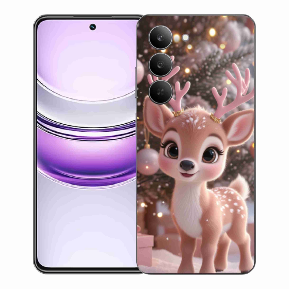 Gél borító mmCase a Realme 14x 5G készülékhez - aranyos rénszarvas