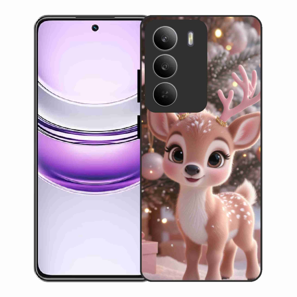 Gél borító mmCase a Realme 14x 5G készülékhez - aranyos rénszarvas