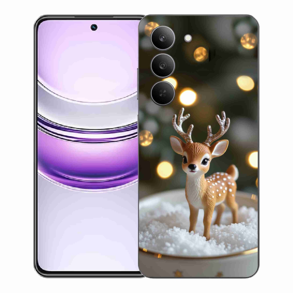 mmCase gél tok a Realme 14x 5G-hez – aranyos karácsonyi szarvas