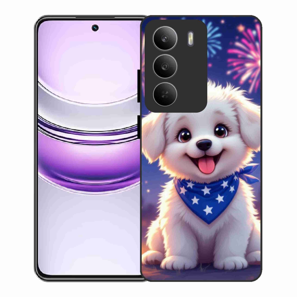 Gél borítás mmCase a Realme 14x 5G készülékhez - ünnepi kiskutya