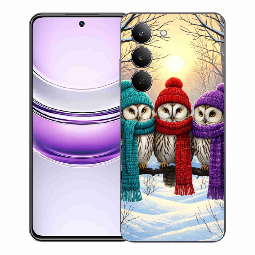 Gél borító mmCase a Realme 14x 5G készülékhez - bagoly barátok