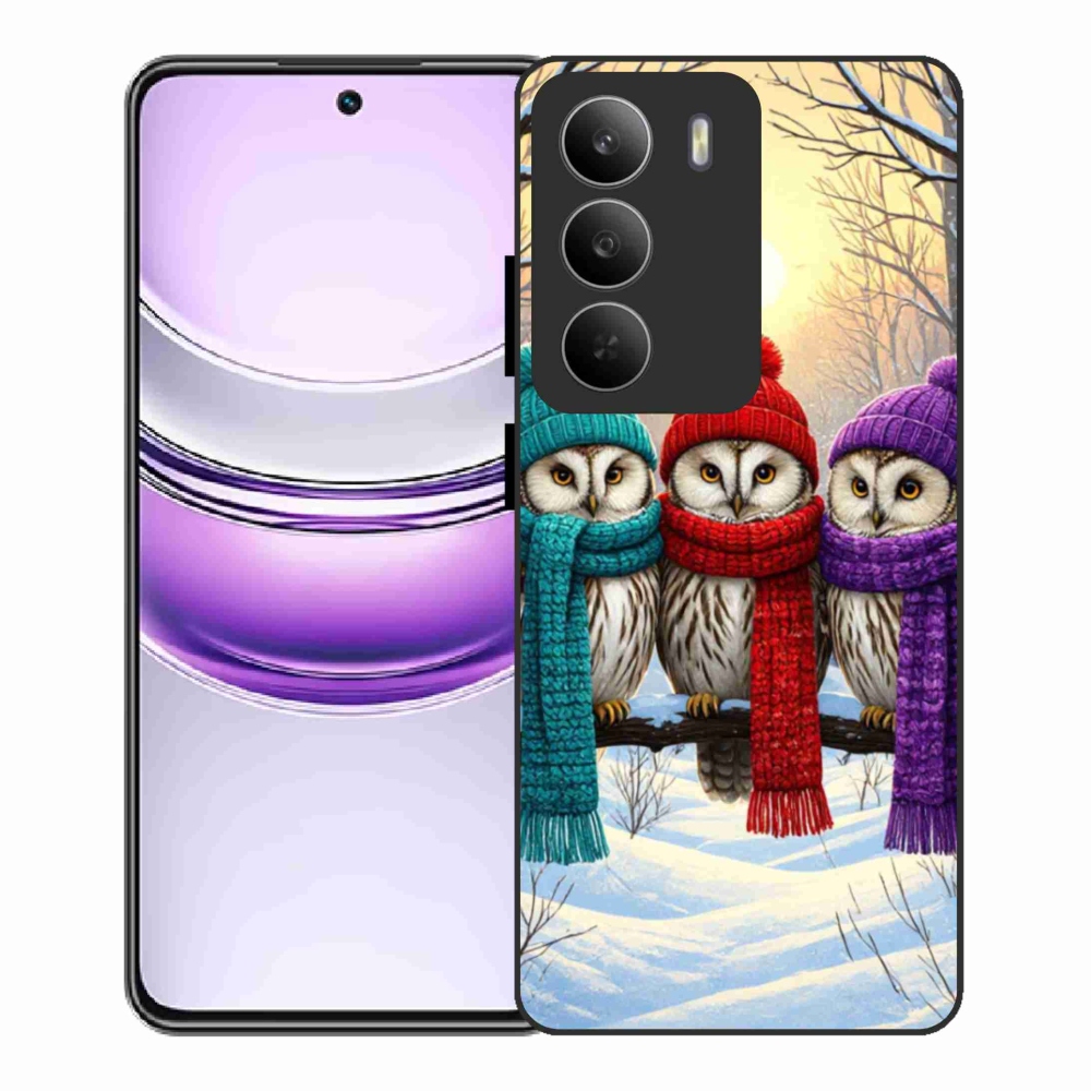 Gél borító mmCase a Realme 14x 5G készülékhez - bagoly barátok