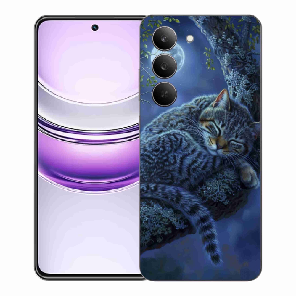 Gél borítás mmCase a Realme 14x 5G készülékhez - alvó macska