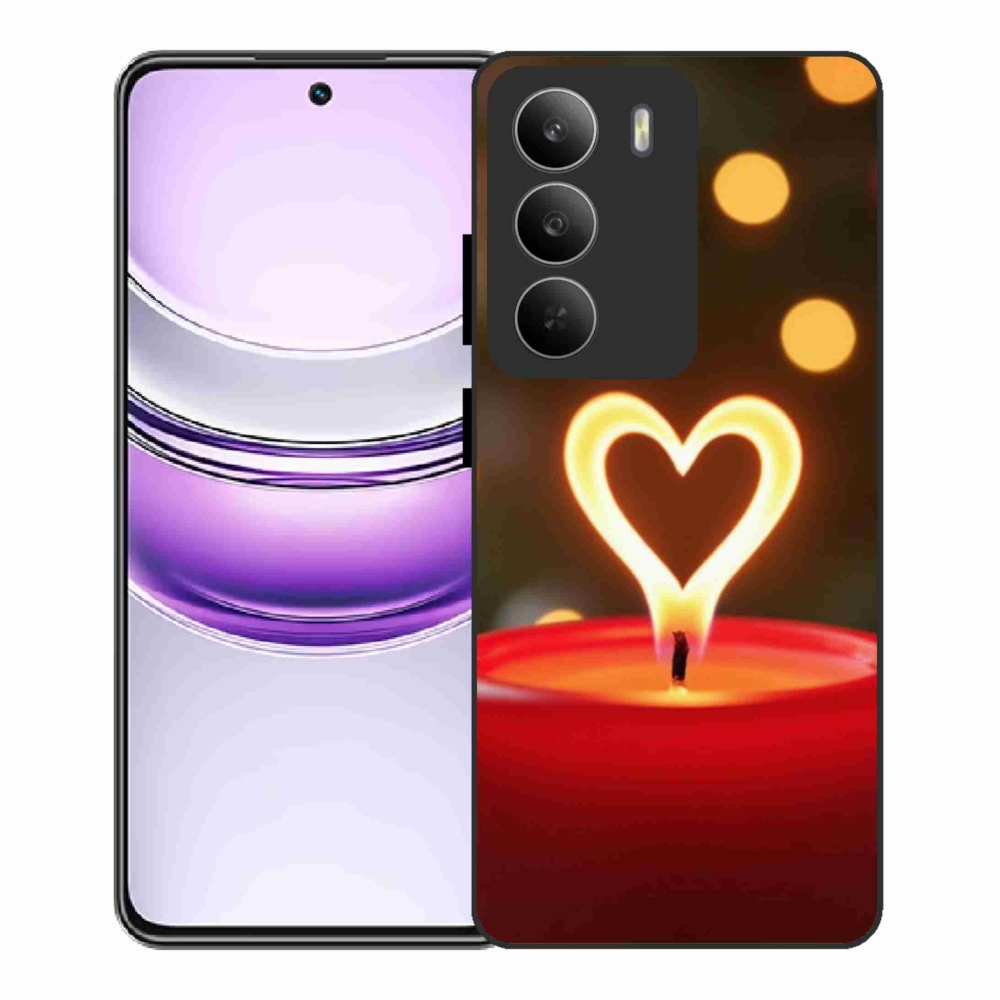 Gél borítás mmCase a Realme 14x 5G készülékhez - láng szíve