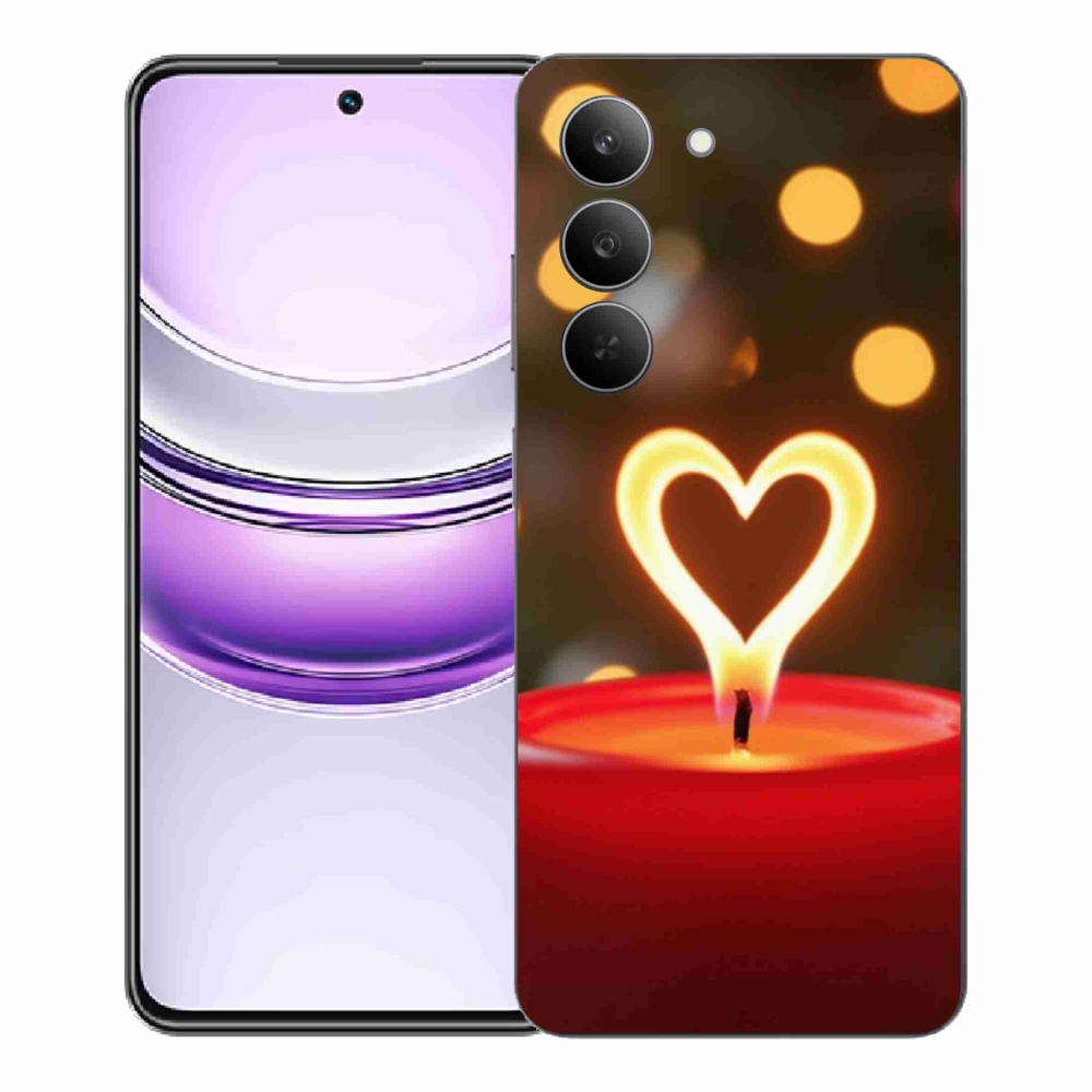 Gél borítás mmCase a Realme 14x 5G készülékhez - láng szíve