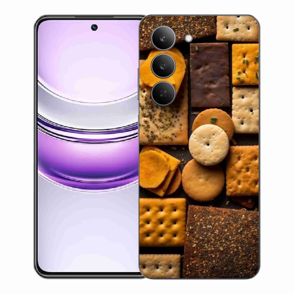Zselés borítás mmCase a Realme 14x 5G készülékhez - kekszek