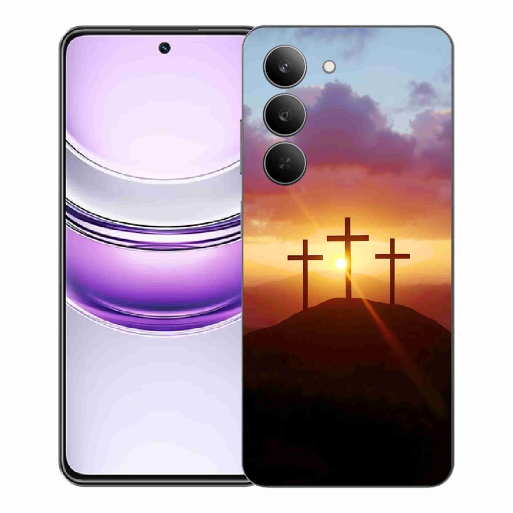 Zselés borítás mmCase a Realme 14x 5G készülékhez - három kereszt