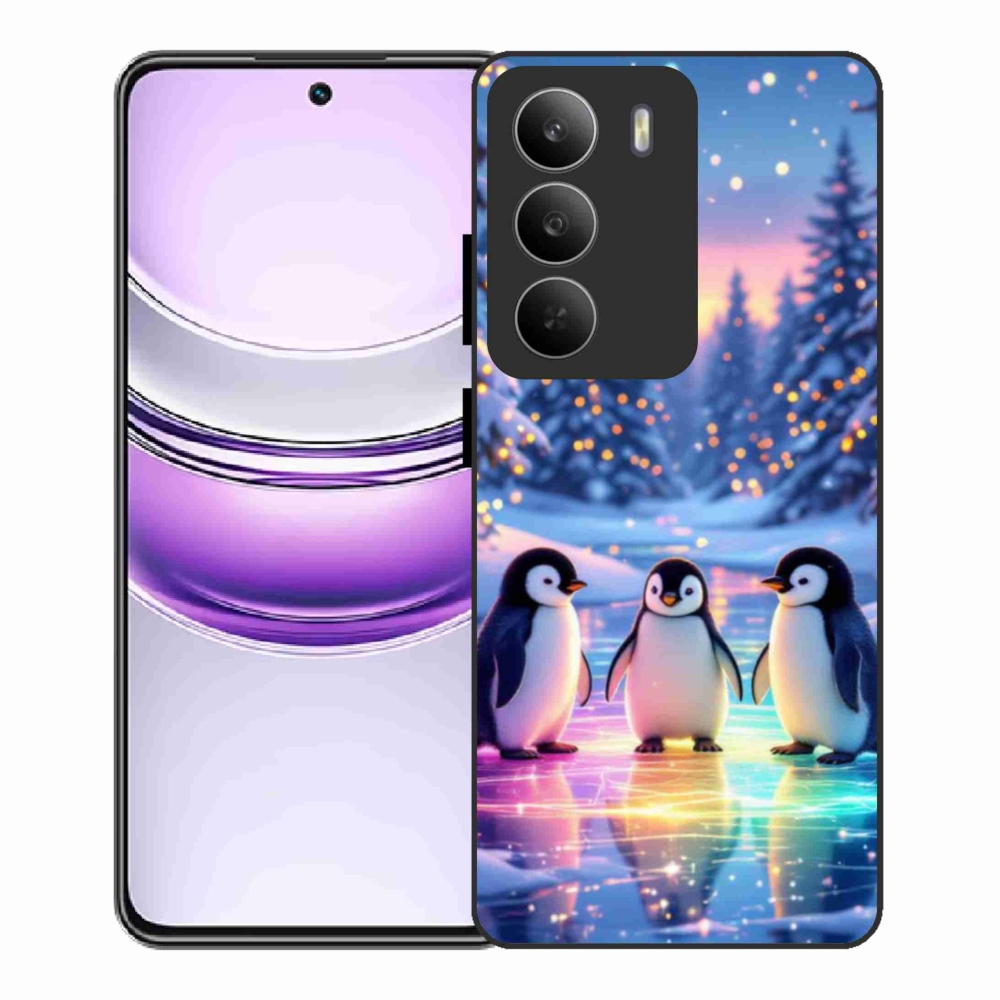 Gél borító mmCase a Realme 14x 5G készülékhez - pingvinek