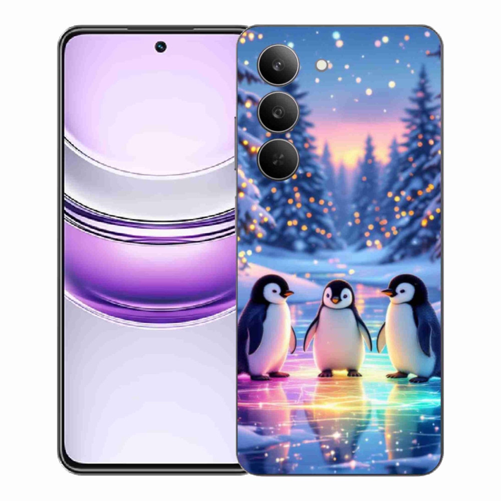 Gél borító mmCase a Realme 14x 5G készülékhez - pingvinek