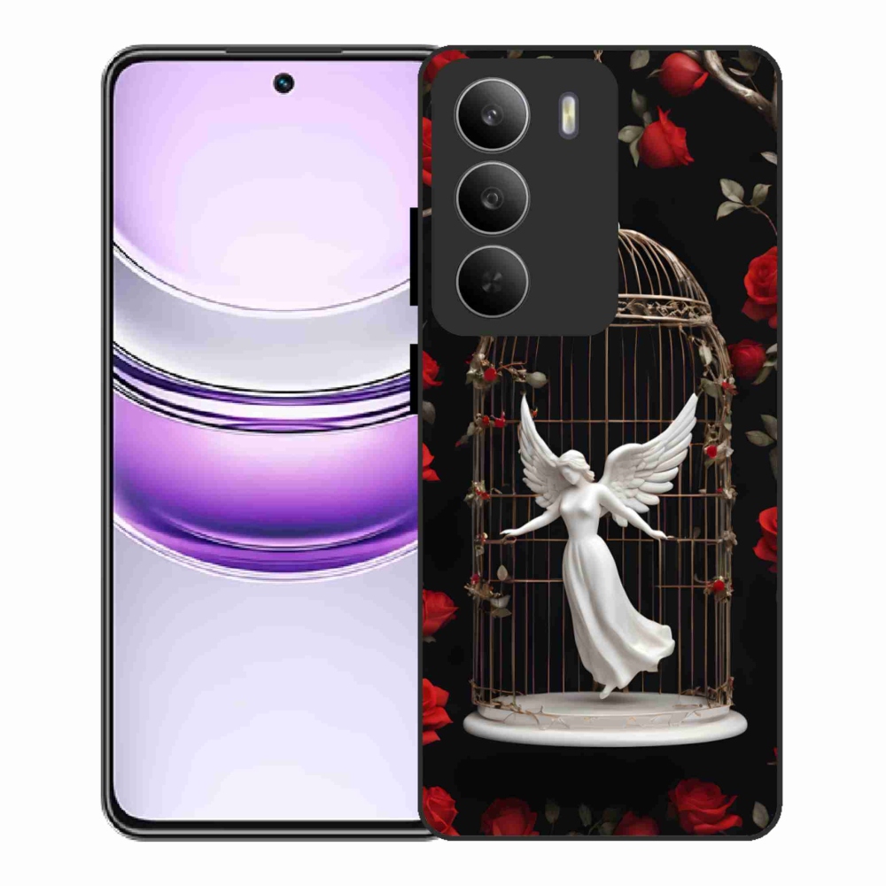 Zselés borítás mmCase a Realme 14x 5G készülékhez - csapdába esett angyal