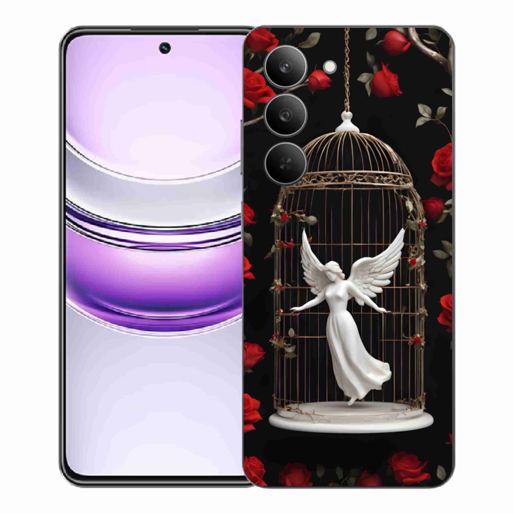 Zselés borítás mmCase a Realme 14x 5G készülékhez - csapdába esett angyal
