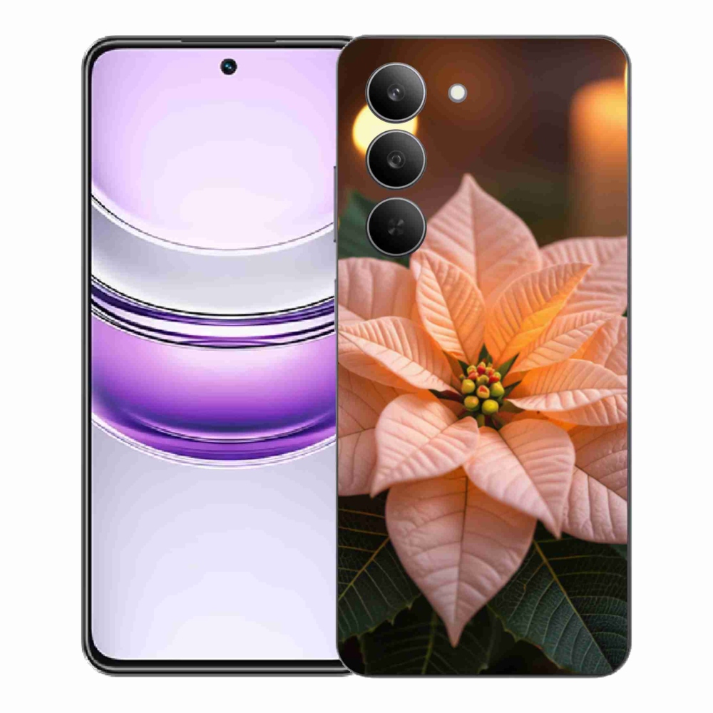 Gél borító mmCase a Realme 14x 5G készülékhez - mikulásvirág