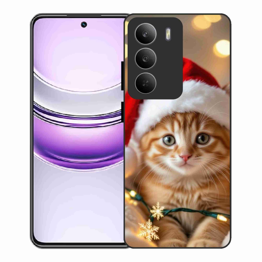 Gél borítás mmCase a Realme 14x 5G készülékhez - Karácsonyi cica