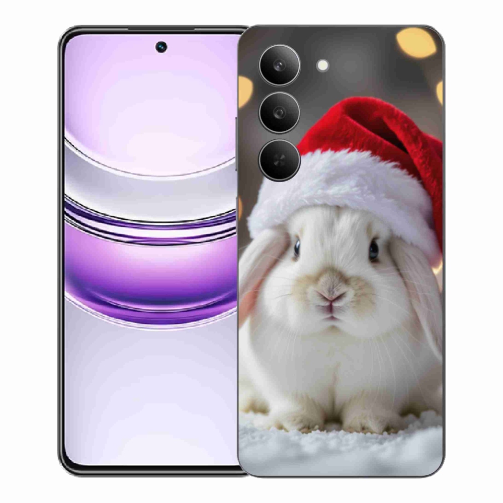 Gél borító mmCase a Realme 14x 5G készülékhez - karácsonyi nyuszi