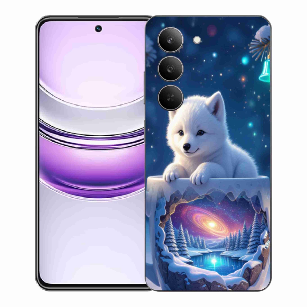 Gél borítás mmCase a Realme 14x 5G-hez - Karácsonyi kölyökkutyakölyök